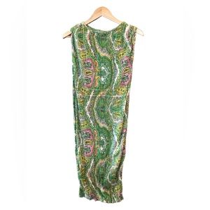 Vintage Paisley 1970’s Sheath Dress Handmade w/ Vogue Pattern 1937 Tag Size 10